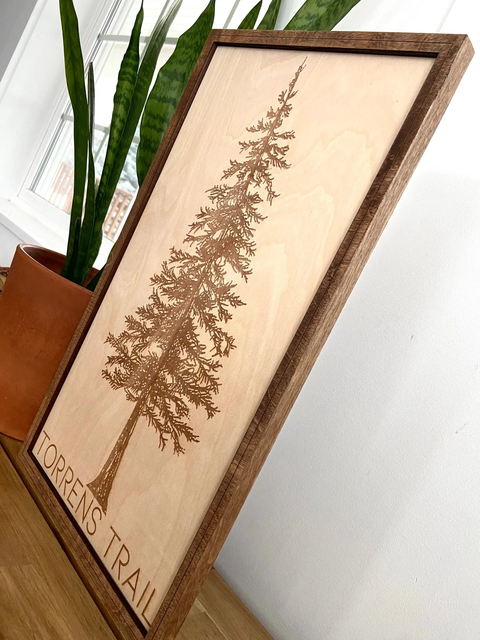 10x18” Personalized Wood Evergreen Sign