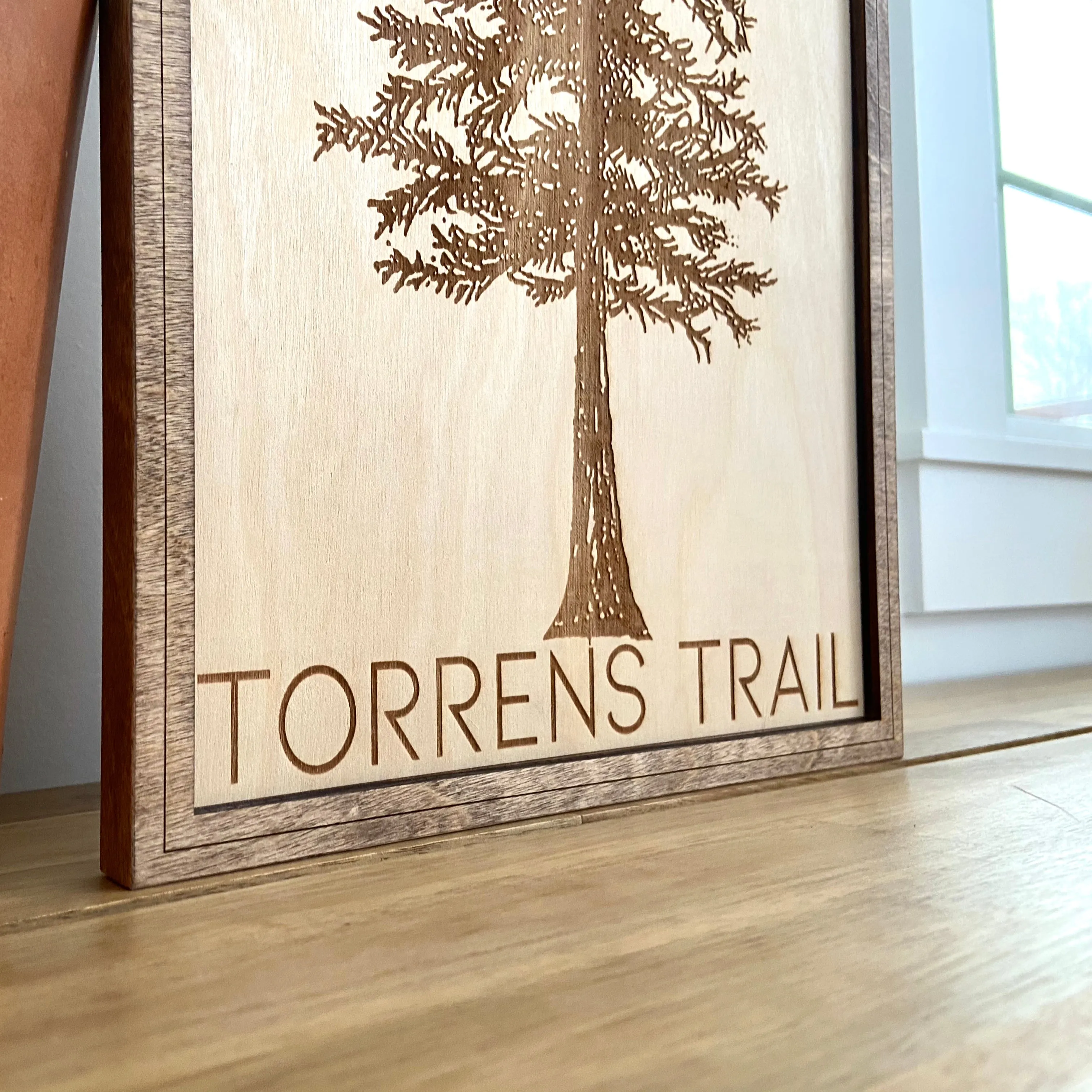 10x18” Personalized Wood Evergreen Sign