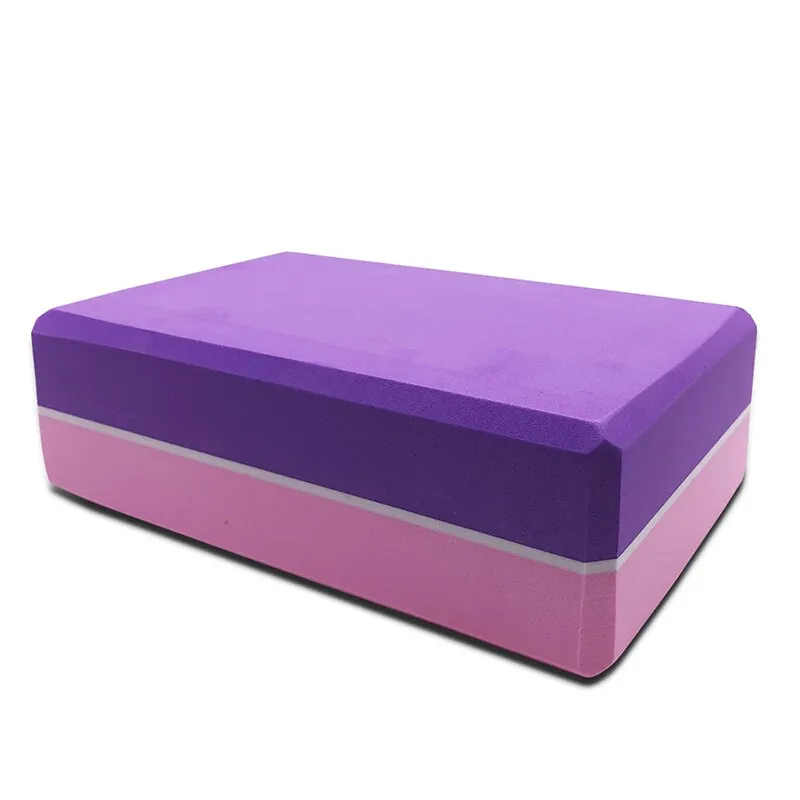 16 Colors Pilates EVA Yoga Block Brick Sports Exercise Gym Foam Workout Stretching Aid Body Shaping Health Training for women S