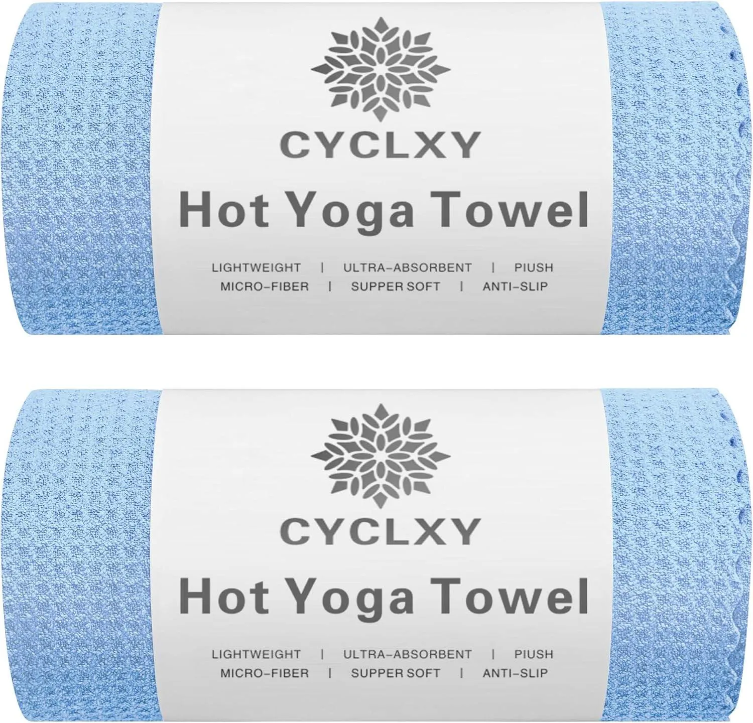 2 Pack Hot Yoga Towels,Yoga Towels for Hot Yoga Non Slip,Microfiber Super-Absorbent Yoga Mats Towel, Pilates,Bikram,Yoga Gear, Lint Free Long Bath Towels,Waffle Bath Towels for Bathroom