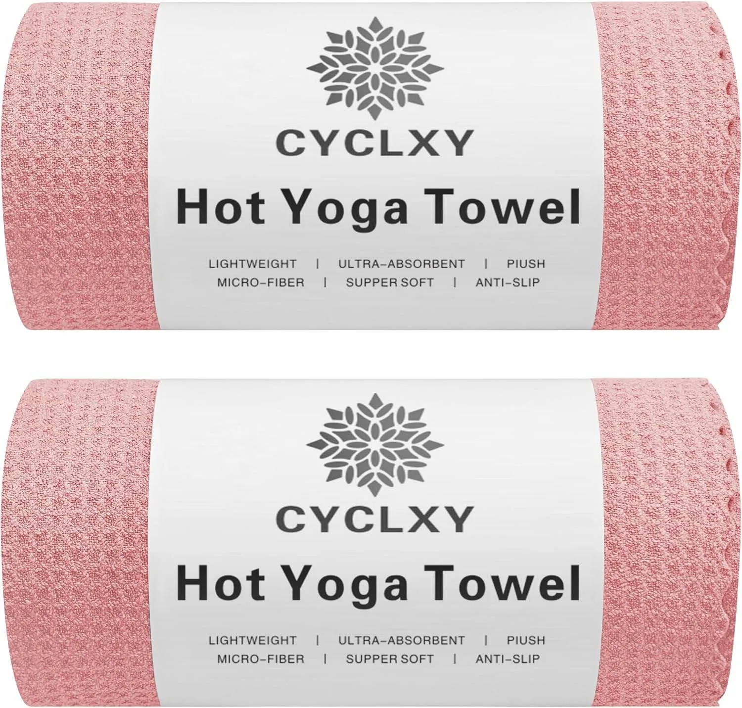 2 Pack Hot Yoga Towels,Yoga Towels for Hot Yoga Non Slip,Microfiber Super-Absorbent Yoga Mats Towel, Pilates,Bikram,Yoga Gear, Lint Free Long Bath Towels,Waffle Bath Towels for Bathroom