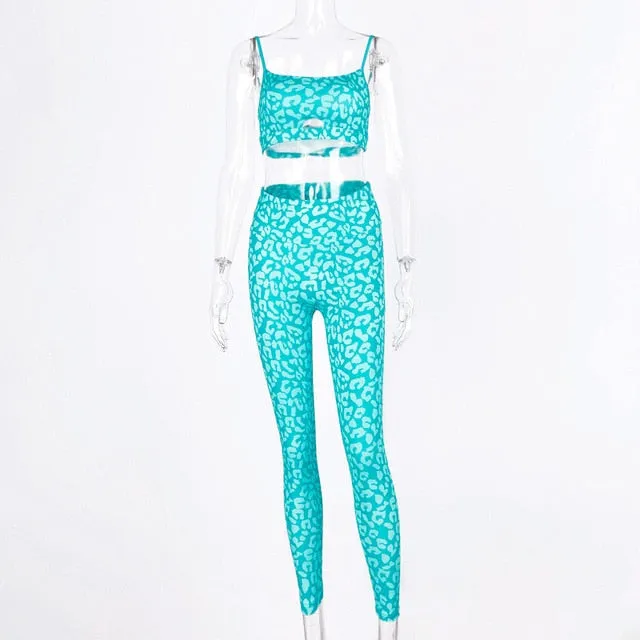 2019 New Women Backless Print Yoga Set High Waist Patchwork Stretchy Fitness Jumpsuit Gym Wear Sport Suit Push Up Yoga Pants Bra