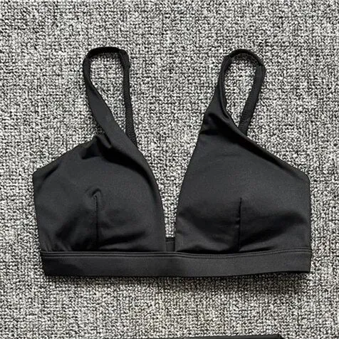 2025 Nude Deep V Neck Sport Bra Women Yoga Sets Workout Gym Scrunch High Waist Fitness Push Up Shorts Running Avtive Suits