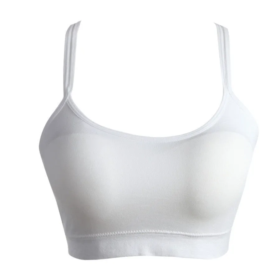 3 Colors Women Padded Sleeveless Cut Out Cross Straps Running Gym Athletic Sport Bra