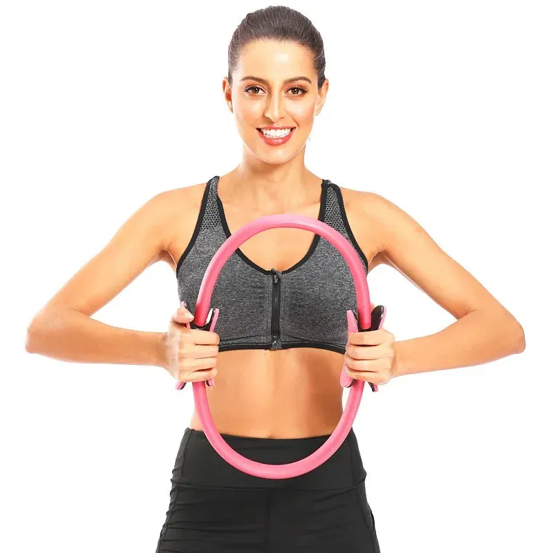 38cm Yoga Pilates Ring - Dual Exercise Circle for Home Gym Workout