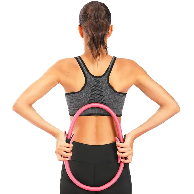 38cm Yoga Pilates Ring - Dual Exercise Circle for Home Gym Workout