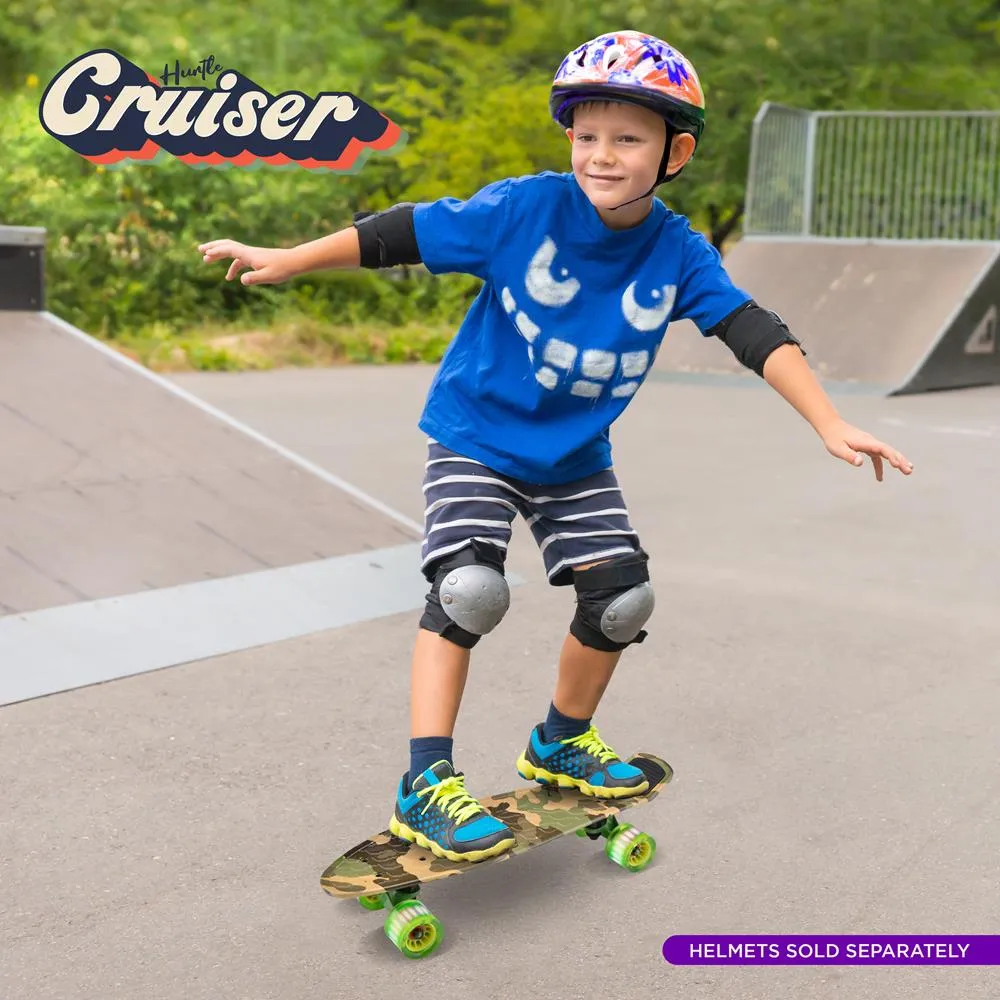 6'' Pp Deck Skateboard - Mini Cruiser Skateboard, Designed For Kids, Teens, And Adults (Camo)