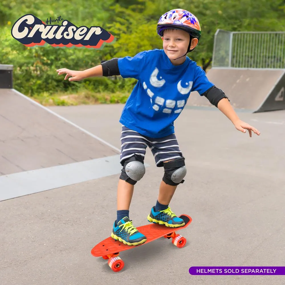 6'' Pp Deck Skateboard - Mini Cruiser Skateboard, Designed For Kids, Teens, And Adults (Red)