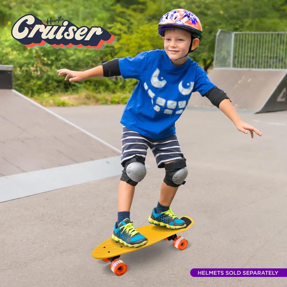 6'' Pp Deck Skateboard - Mini Cruiser Skateboard, Designed For Kids, Teens, And Adults (Yellow)