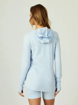 7 Diamonds Ladies Core Full Zip Hoodie - Heather Blue Mist