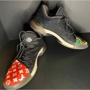 Adidas Alpha Bounce 3 Shoes Sneakers Men 10 CLU 600001 Black Custom Slip Covers