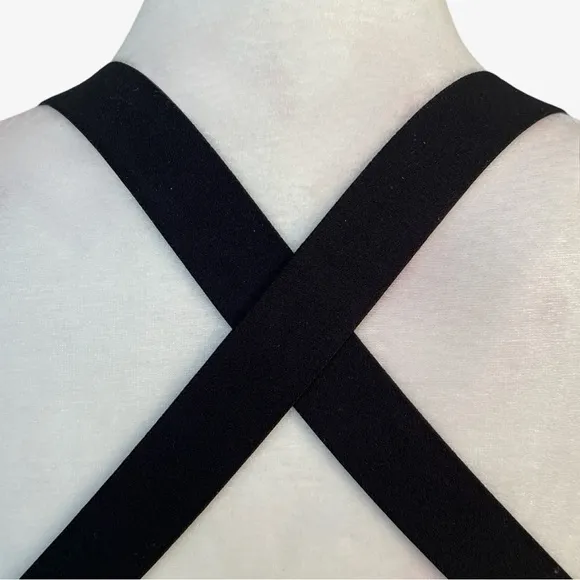 Alo Yoga Vapor Aurora Take Charge Banded Sports Bra Black Gray White XS EUC