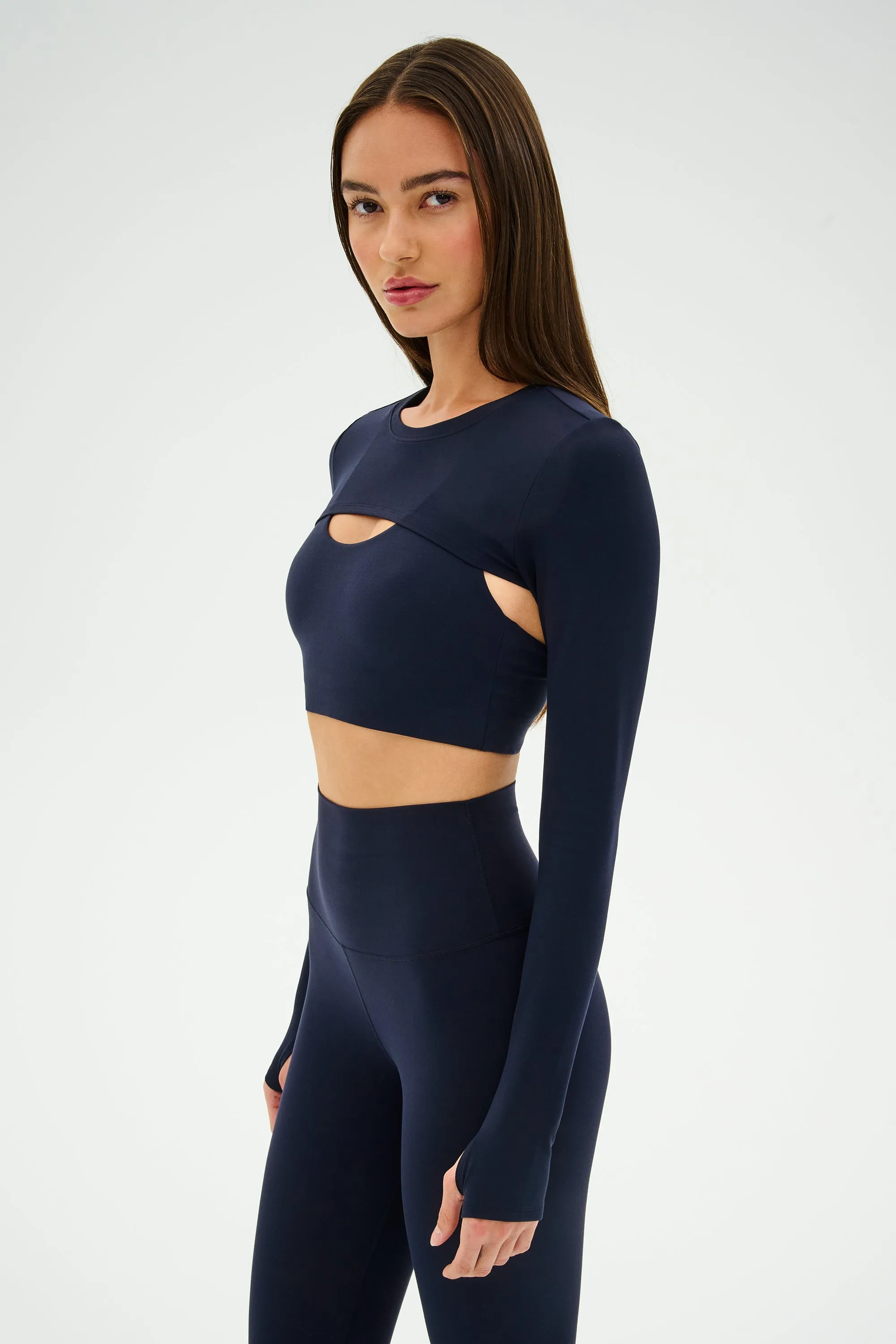 Amelia Airweight Lite Shrug - Indigo
