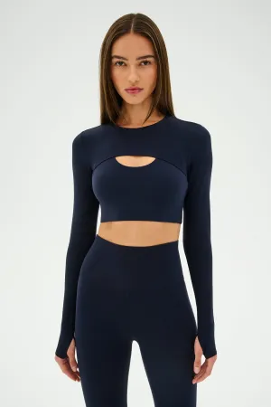 Amelia Airweight Lite Shrug - Indigo