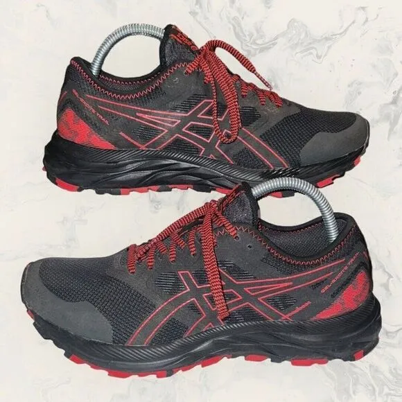 ASICS Gel Excite Trail Graphite Grey Electric Red Hiking Shoes Men’s Size 8