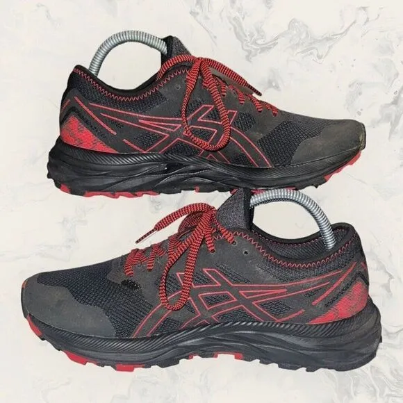 ASICS Gel Excite Trail Graphite Grey Electric Red Hiking Shoes Men’s Size 8