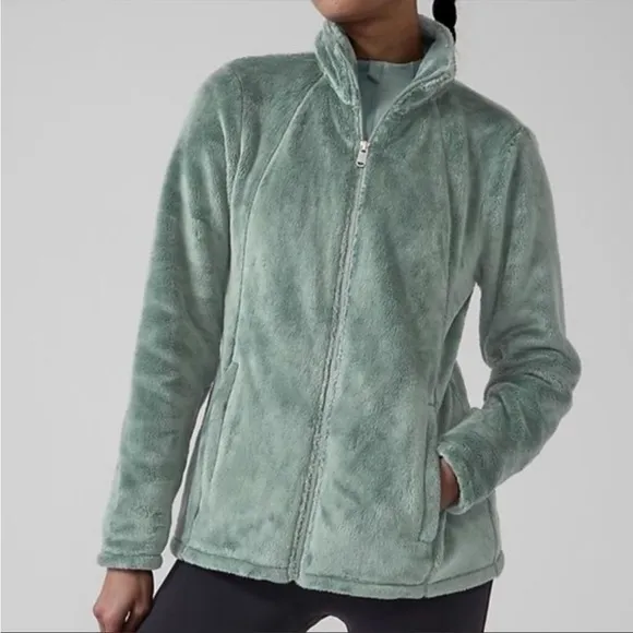 ATHLETA Double Cozy Karma Recover Full Zip in Minimalistic Gray XS