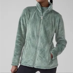 ATHLETA Double Cozy Karma Recover Full Zip in Minimalistic Gray XS