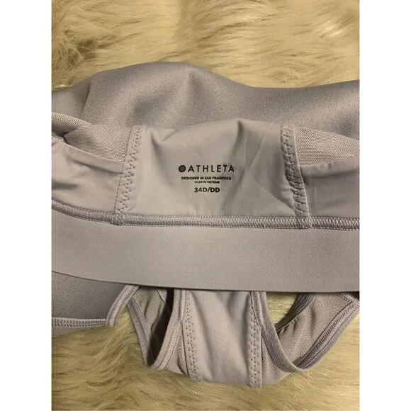Athleta Hustle Bra Muted Lilac 34D/DD