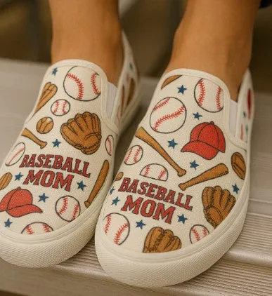 Basketball Themed Women's Canvas Slip On Shoes Customized With Basketball Images