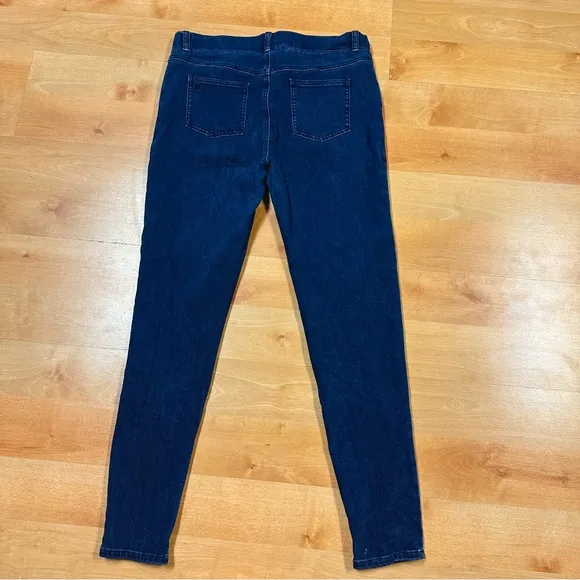 Betabrand Dark Wash Skinny-Leg 4-Pocket Yoga Denim Womens Size L Long
