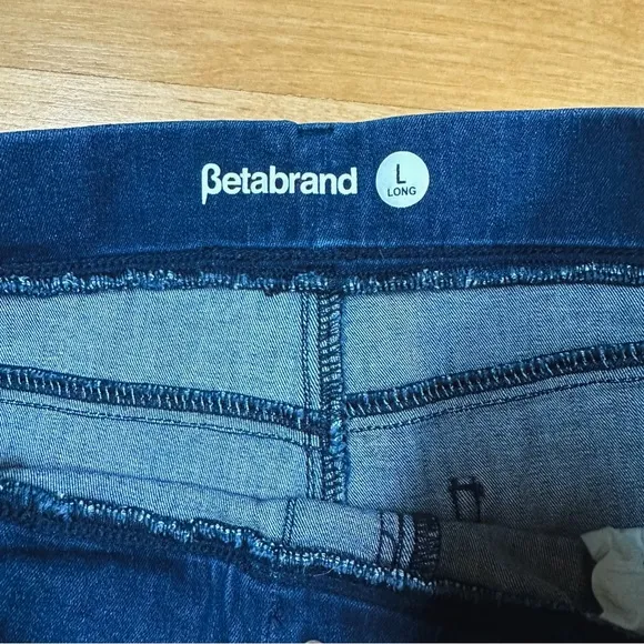 Betabrand Dark Wash Skinny-Leg 4-Pocket Yoga Denim Womens Size L Long