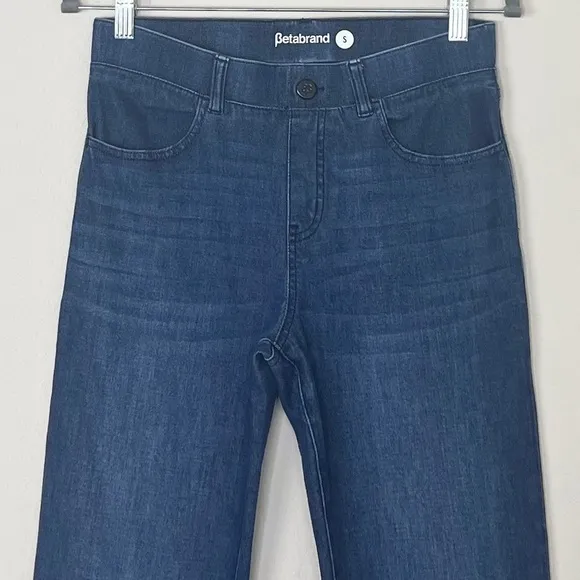 Betabrand Straight-Leg 4-Pocket Pull-On Yoga Denim Jeans