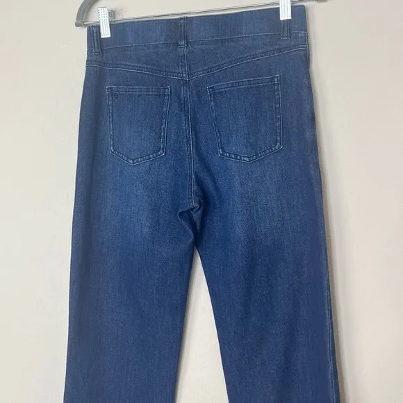 Betabrand Straight-Leg 4-Pocket Pull-On Yoga Denim Jeans