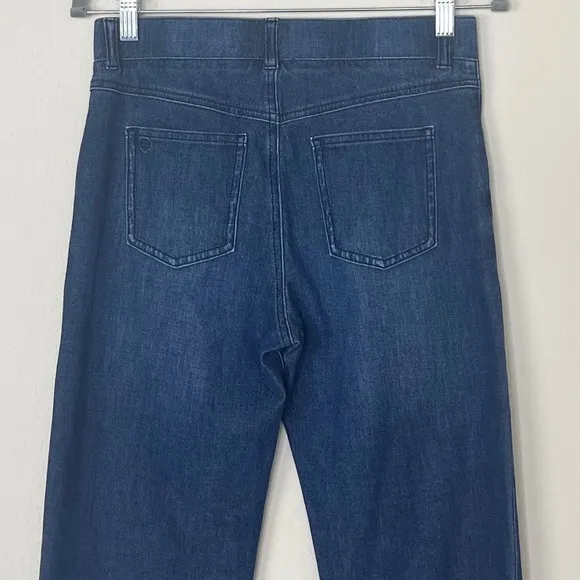Betabrand Straight-Leg 4-Pocket Pull-On Yoga Denim Jeans
