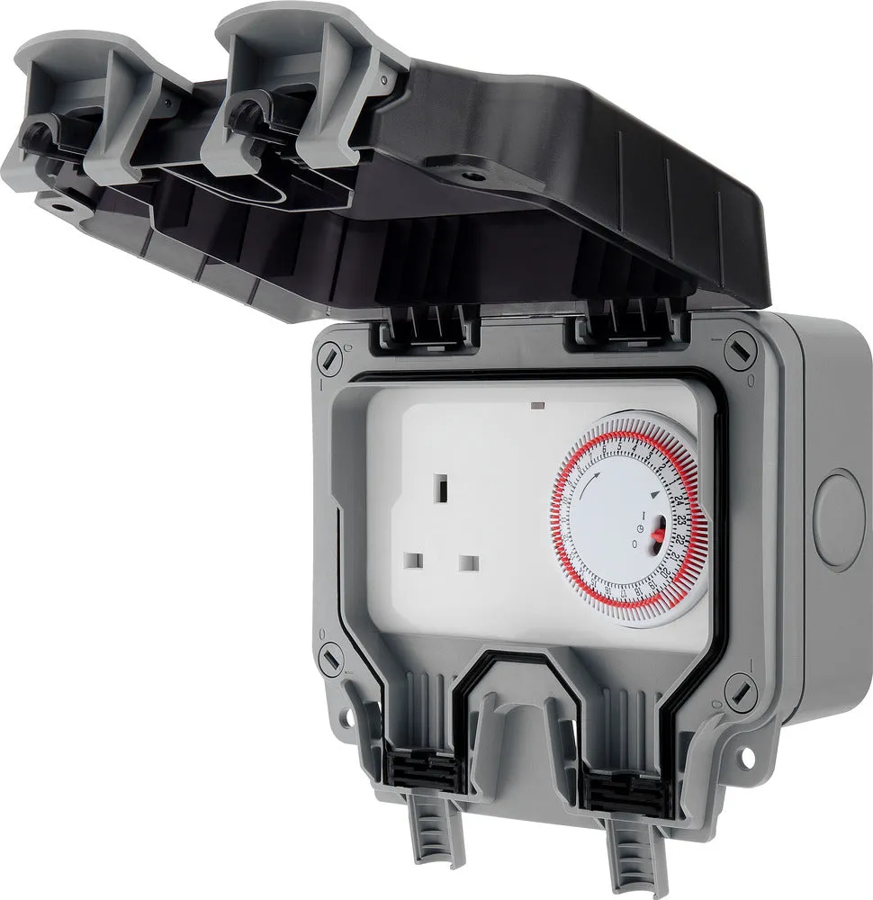 BG WP23TM24-02 Weatherproof Nexus Storm 13A 1G Switched Socket Time Controlled