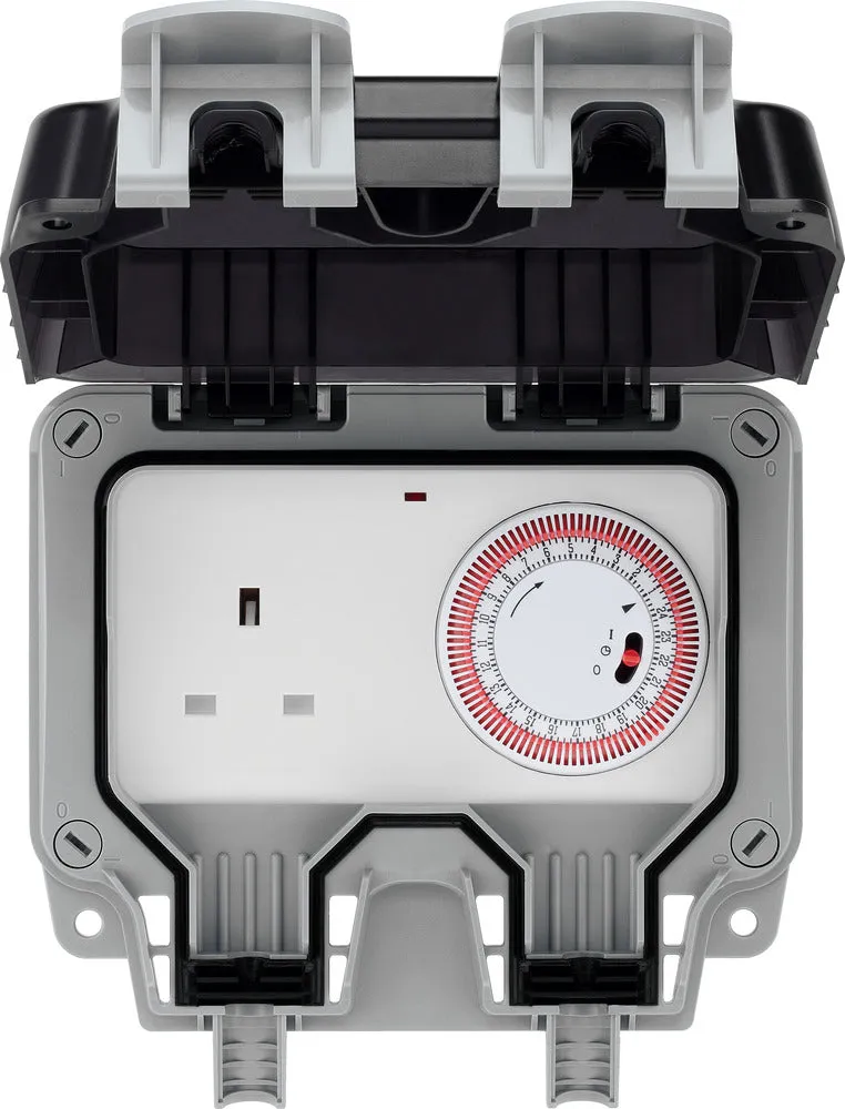 BG WP23TM24-02 Weatherproof Nexus Storm 13A 1G Switched Socket Time Controlled