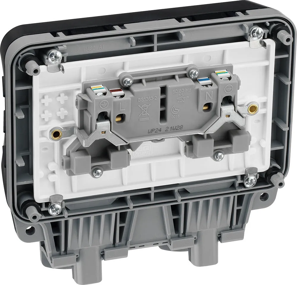 BG WP24-02 Weatherproof Nexus Storm 13A 2G Unswitched Socket