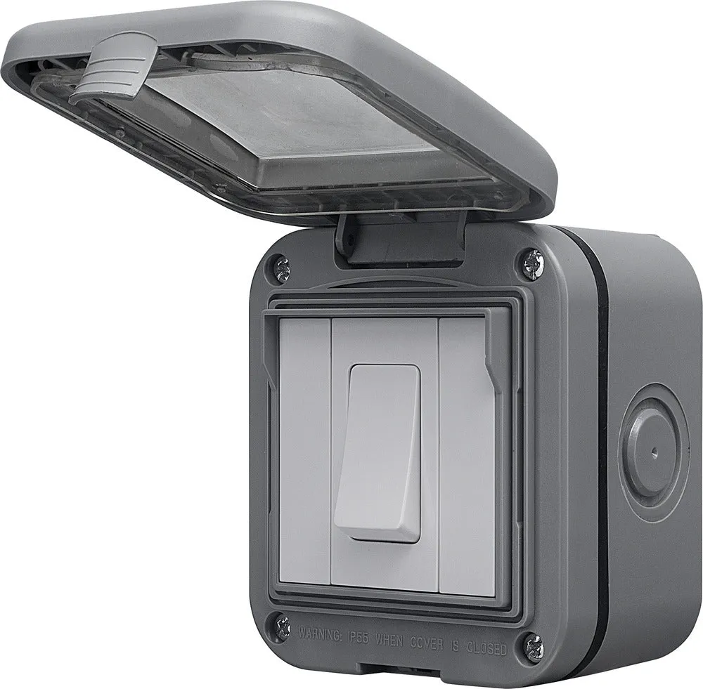 BG WPB12 Weatherproof IP55 10AX 1G 2-Way Switch