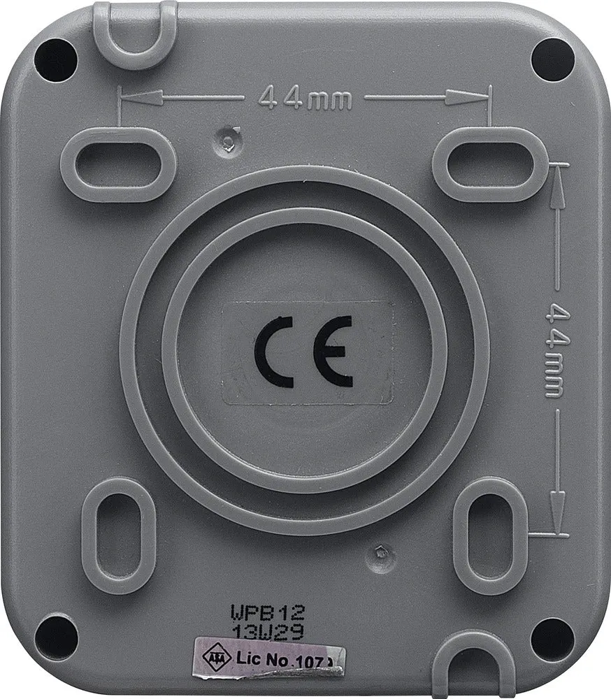 BG WPB12 Weatherproof IP55 10AX 1G 2-Way Switch
