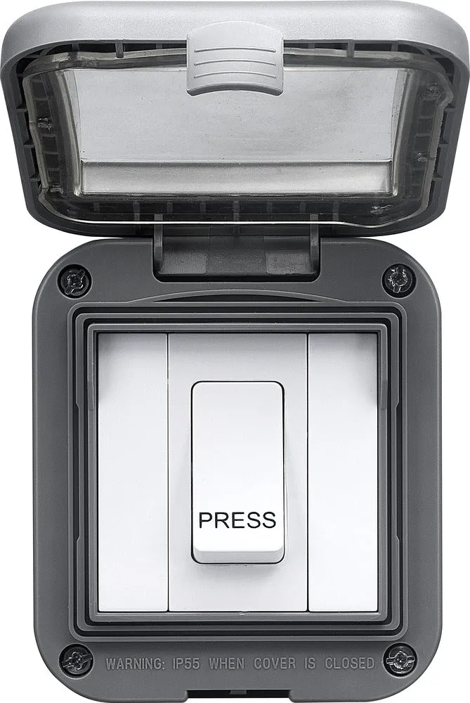 BG WPB14 Weatherproof IP55 1G Bell Push Switch