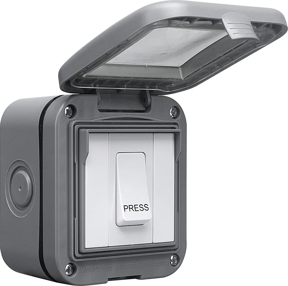 BG WPB14 Weatherproof IP55 1G Bell Push Switch