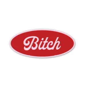 Bitch Diner Name tag Sticker