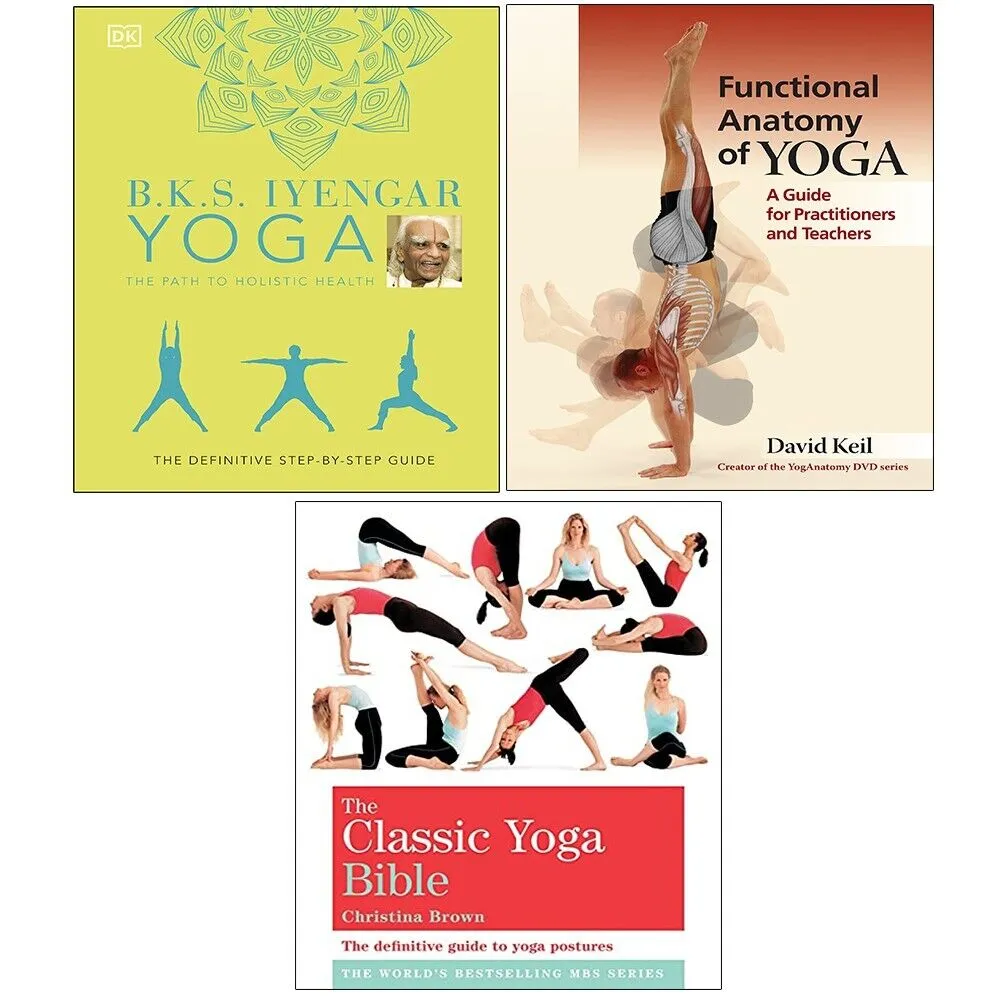 B.K.S. Iyengar Yoga, Functional Anatomy of Yoga, Classic Yoga Bible 3 Books Set