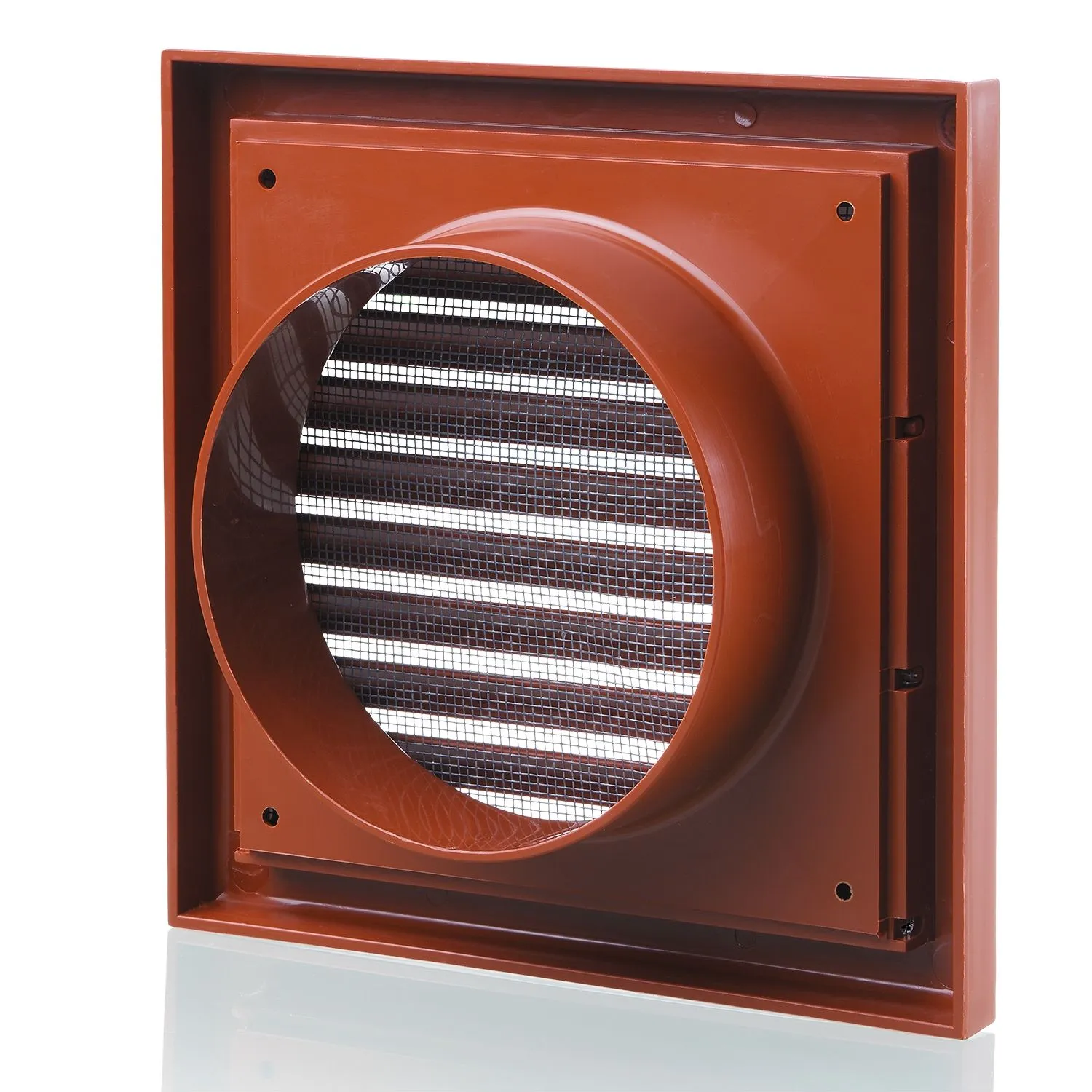 Blauberg DECOR 185X185/150S TERRACOTTA Plastic Vented Fixed Blade Air Ventilation Louvred Grille 6" 150mm