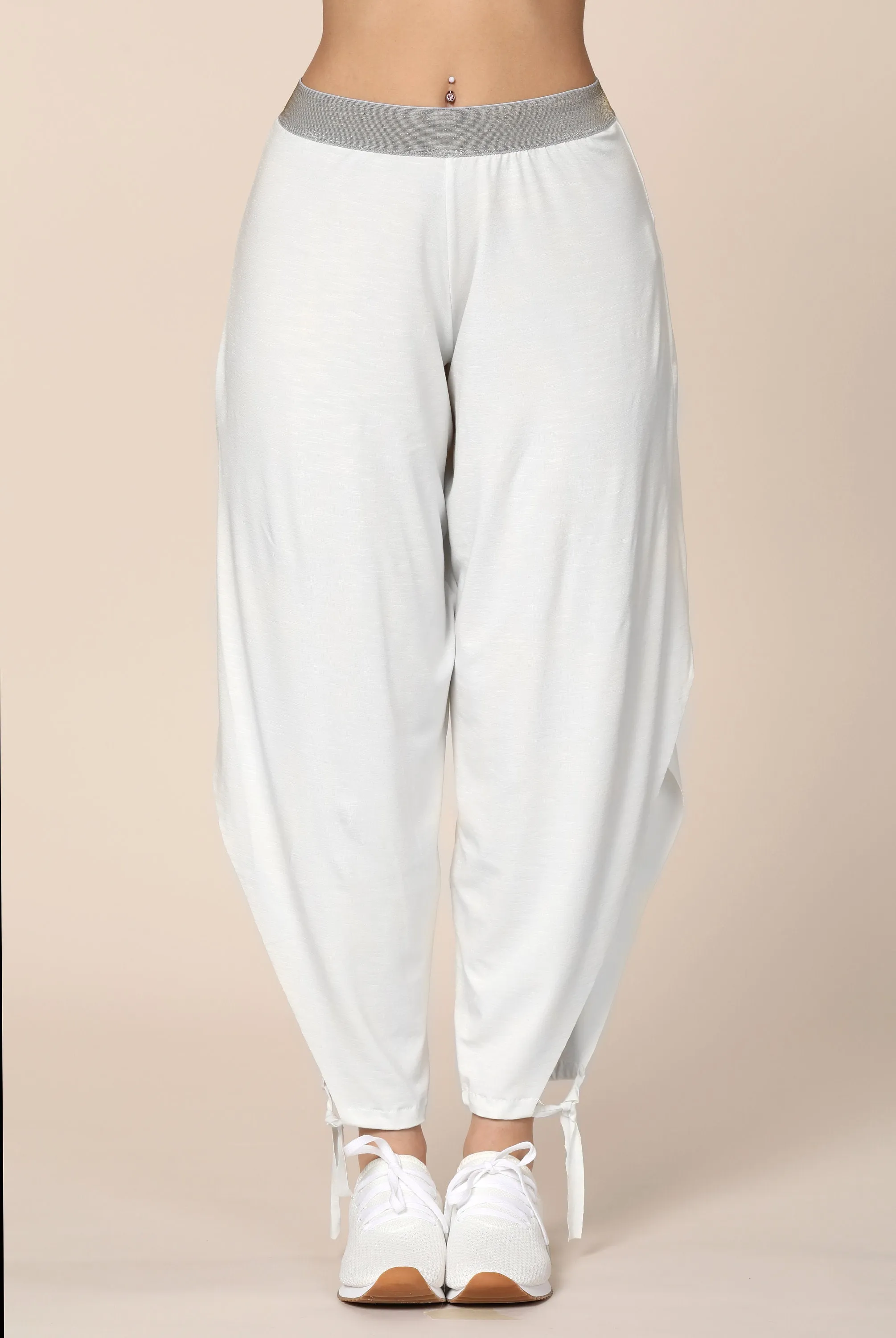 Boho Harem Pants - White