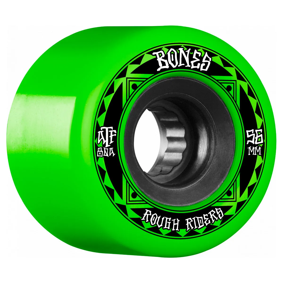 Bones - Rough Riders Runners Green 56MM 80A ATF Skateboard Wheels