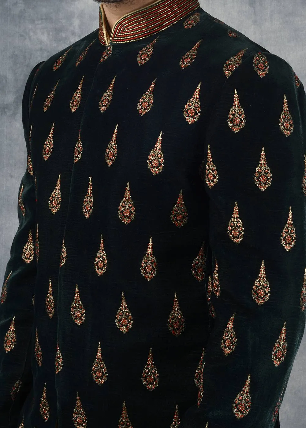 Bottle Green Jodhpuri Suit | Siddhesh Chauhan