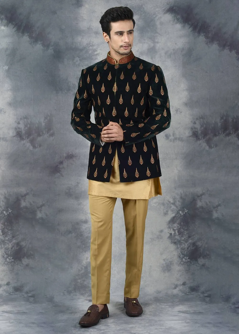 Bottle Green Jodhpuri Suit | Siddhesh Chauhan