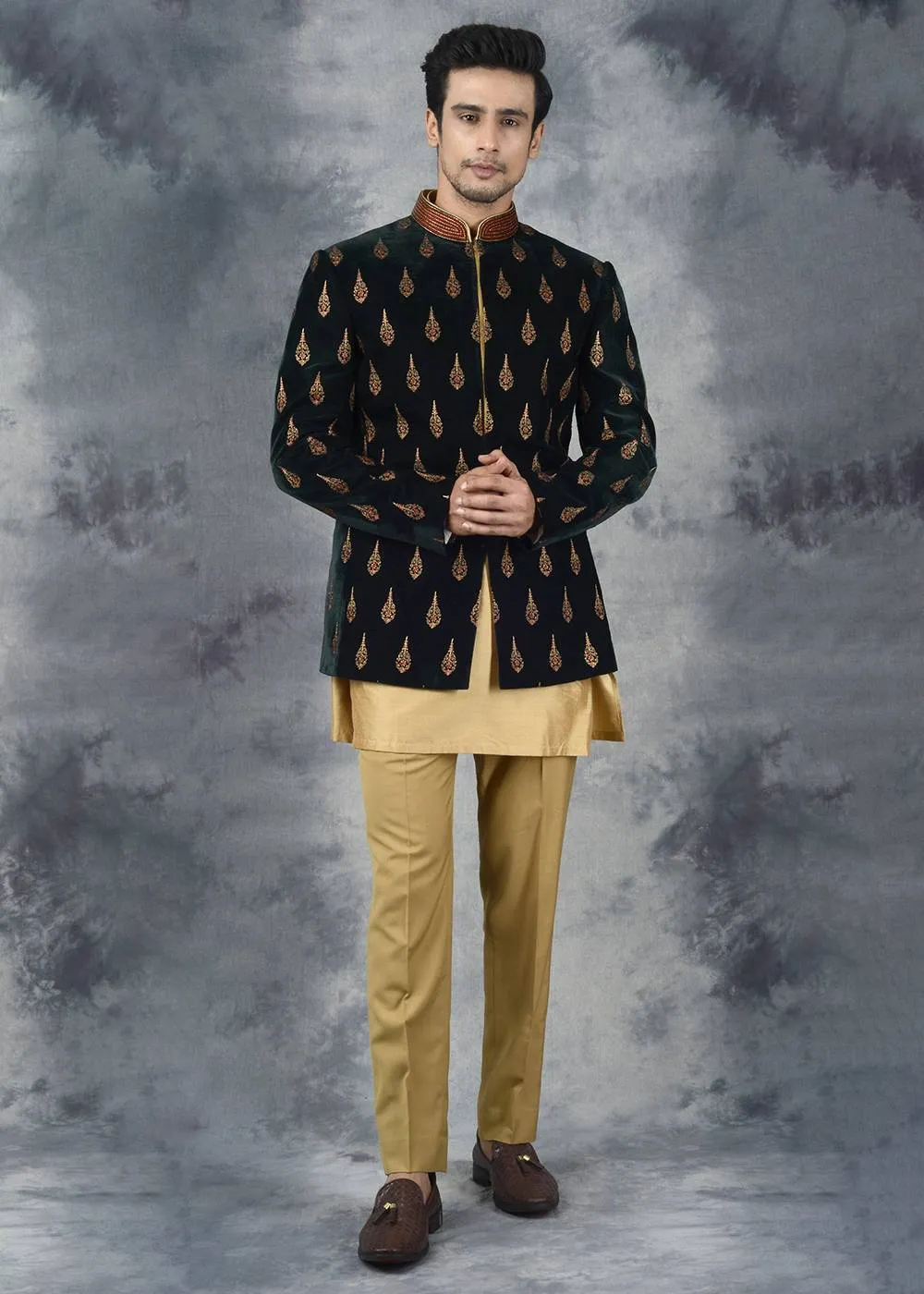 Bottle Green Jodhpuri Suit | Siddhesh Chauhan