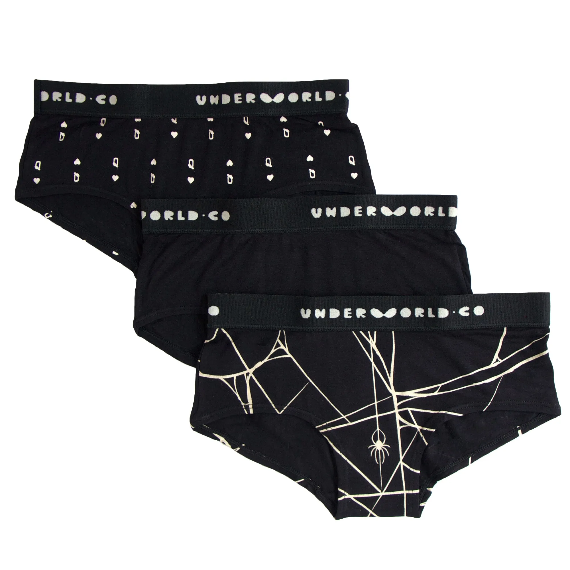 Boyshort Set of Three-Black