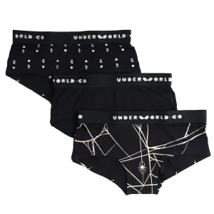 Boyshort Set of Three-Black