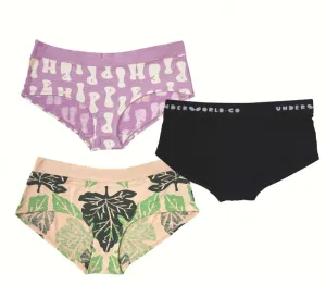 Boyshort Set of Three-Mix
