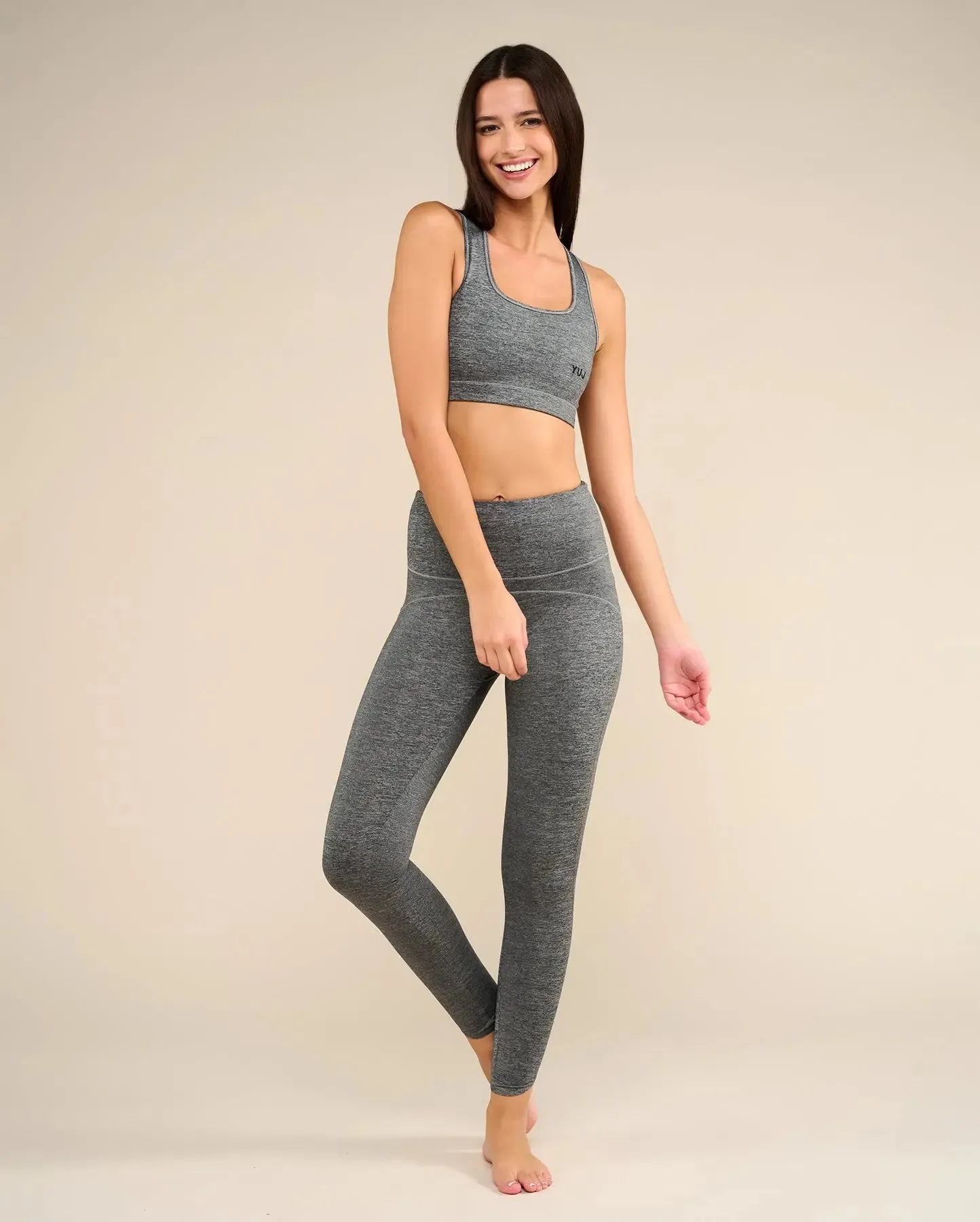 Brassière de yoga gris chiné AJNA