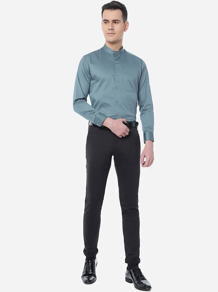 Brown Solid Slim Fit Club Wear Trouser | JB Studio