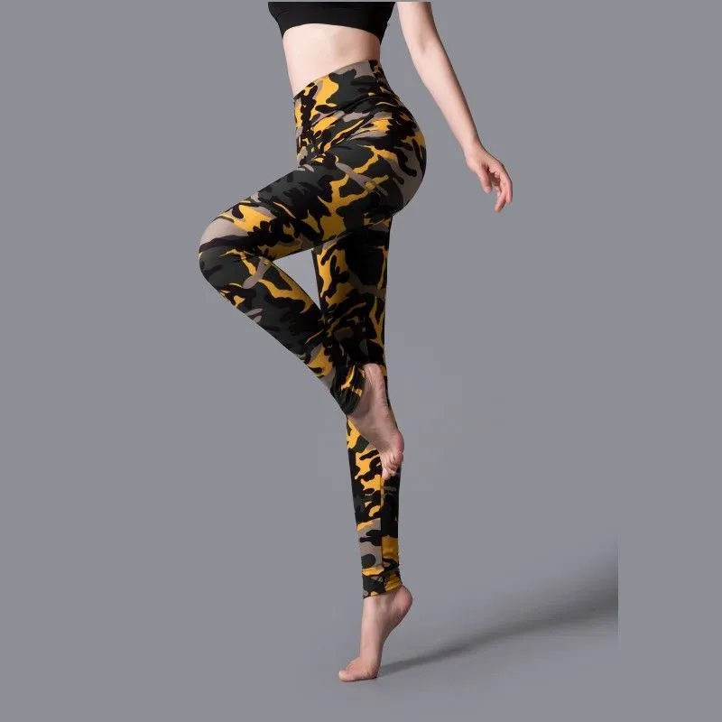 Brushed Printed High Waist Pants Yoga Leggings trendy